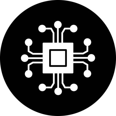 çip simgesi, vektör illüstrasyonu