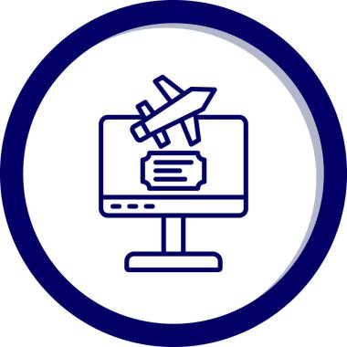 Uçak simgesinin vektör illüstrasyonu