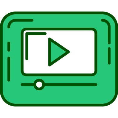 video simgesi vektör illüstrasyonu