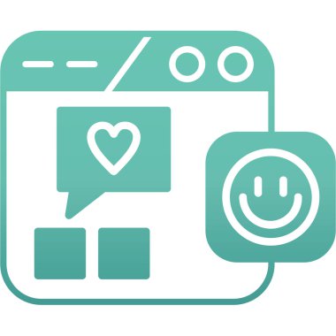 Sohbet simgesi vektör illüstrasyonu