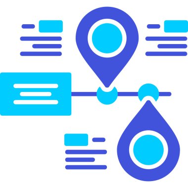 harita simgesi vektör illüstrasyonu