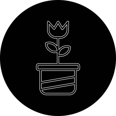 Bitki simgesinin vektör illüstrasyonu