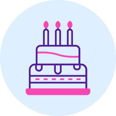 Kek. Web simgesi basit illüstrasyon