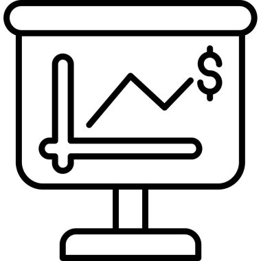 iş grafik çizelgesi simgesi ana hat biçiminde