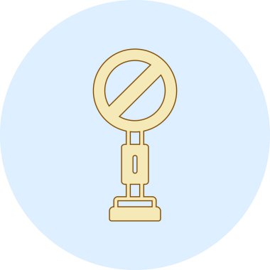 Yasak bir işaretin vektör illüstrasyonu