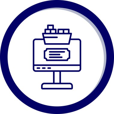 bilgisayar izleme simgesi, vektör illüstrasyonu