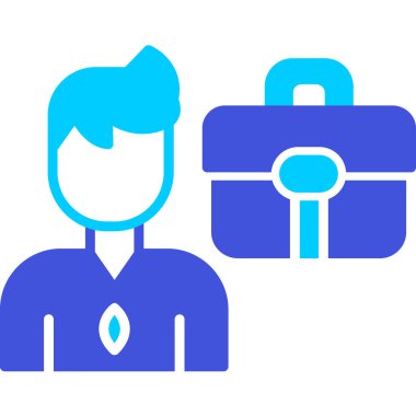 İş adamı simgesi vektör illüstrasyonu