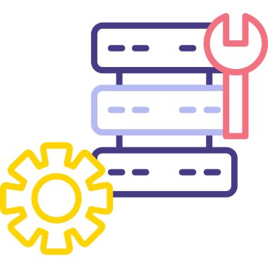 Teçhizat Web simgesi basit illüstrasyon