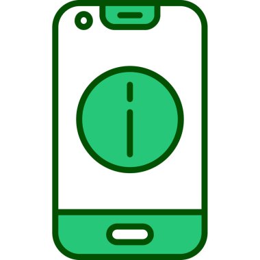 cep telefonu simgesi. Taslak akıllı telefon vektör çizimi. düz renk