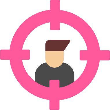 Hedef. Web simgesi vektör illüstrasyonu