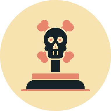 Cadılar Bayramı. Web simgesi basit illüstrasyon