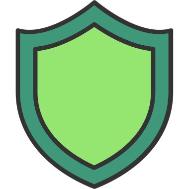 kalkan ikon vektör illüstrasyonu