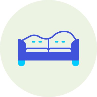 Yatağa. Web simgesi basit illüstrasyon