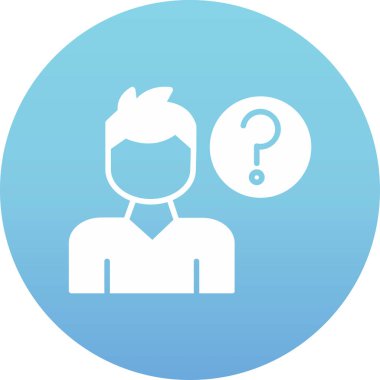 Bir kişi simgesinin vektör illüstrasyonu