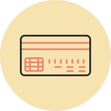 Kredi kartı ikonu vektör illüstrasyonu