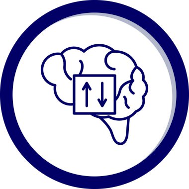 Düşünce ikonu. Moda düz illüstrasyon tasarımı