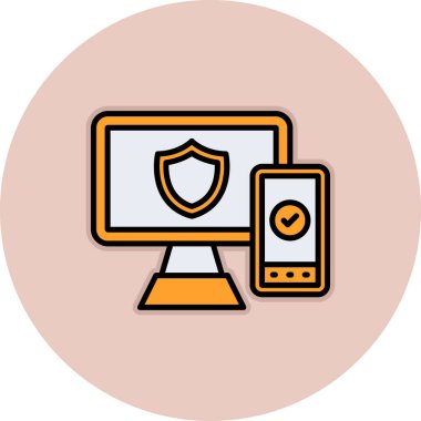 Internet güvenlik simge vektör çizim