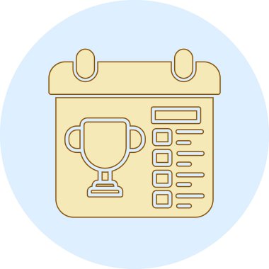 Düz dizaynlı kupa ödül simgesi