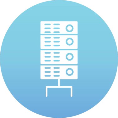 Veri sunucusunun vektör illüstrasyonu, sunucu simgesi