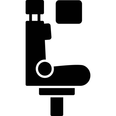 Mikroskop şablon tasarımının illüstrasyon vektörü grafiği