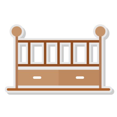 bebek yatağı vektör simgesi