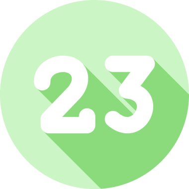 24 numara işaret simgesi. Yeni yıl sembolü. düz tasarım biçimi.