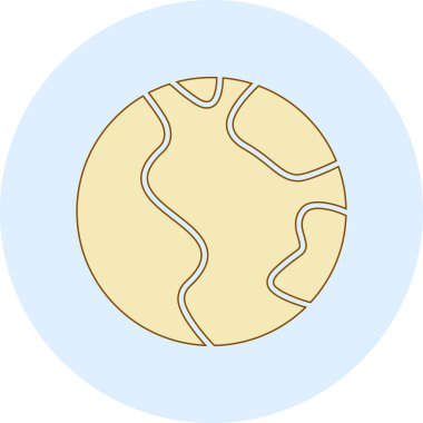 Gezegen ikonu. vektör illüstrasyonu