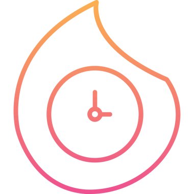 İzole edilmiş turuncu alarm saatinin vektör çizimi