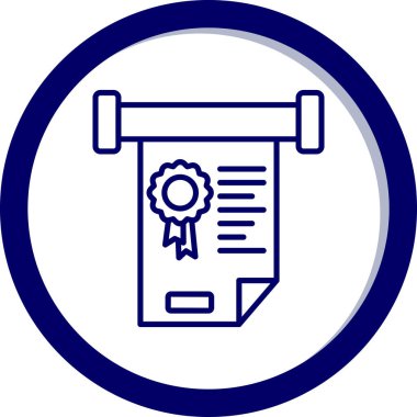 diploma. Web simgesi basit tasarım