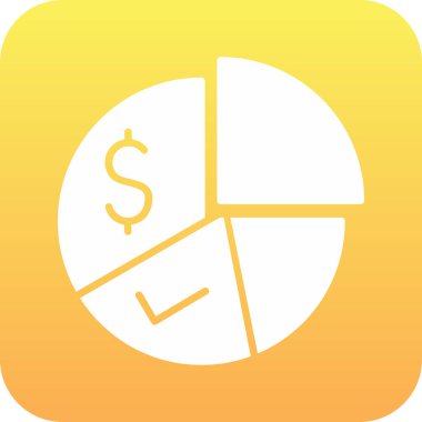 Bir pasta grafiğinin vektör çizimi