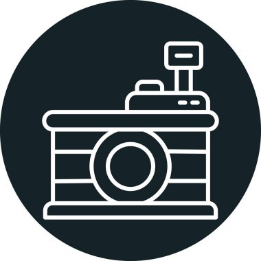 Kamera. Web simgesi basit illüstrasyon