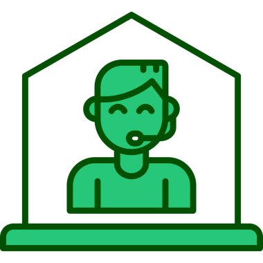 ev ev simgesi vektör illüstrasyonu