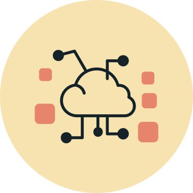 Bulut simgesi vektör illüstrasyonu