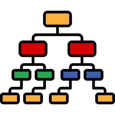 hiyerarşi. Web simgesi basit illüstrasyon