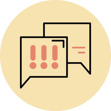 Konuş. Web simgesi basit illüstrasyon