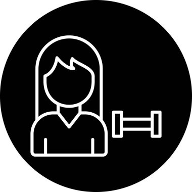 Bir kadın simgesinin vektör illüstrasyonu