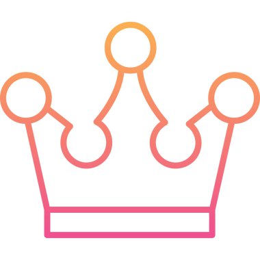 Kraliyet taç vektör simgesi modern basit vektör illüstrasyonu