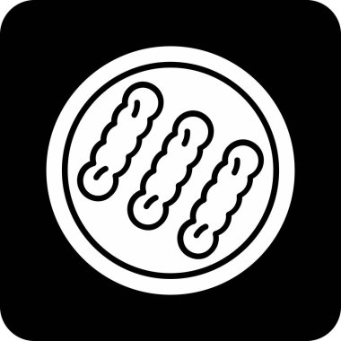 Tek bir yiyecek simgesi tasarımının vektör illüstrasyonu