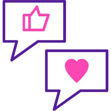 Aşk. Web simgesi basit illüstrasyon