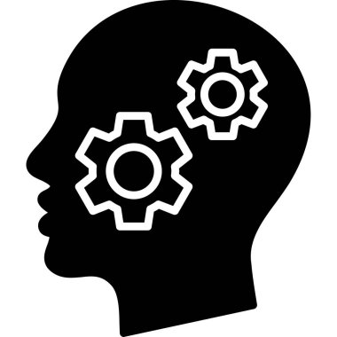 Beyin vites düz simgesi