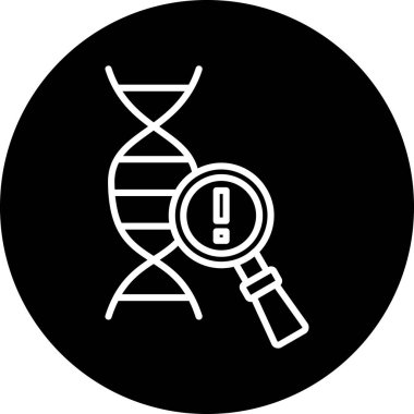 DNA ve DNA sembolünün vektör simgesi.