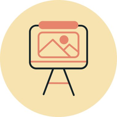 Sunum. Web simgesi basit illüstrasyon