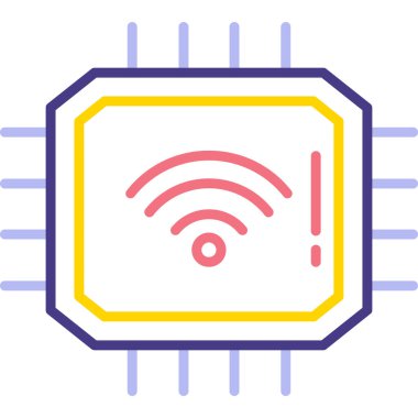 Kablosuz. Web simgesi basit illüstrasyon