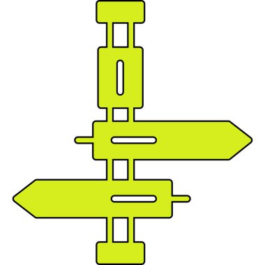 Yol işaretinin vektör illüstrasyonu