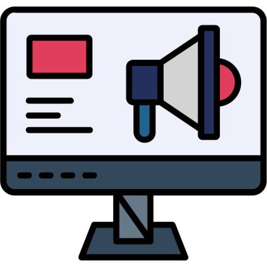 Simge vektör illüstrasyonu reklam ediliyor