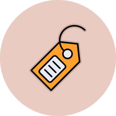 Moda Biçiminde Etiket Simgesi İzole Arkaplan