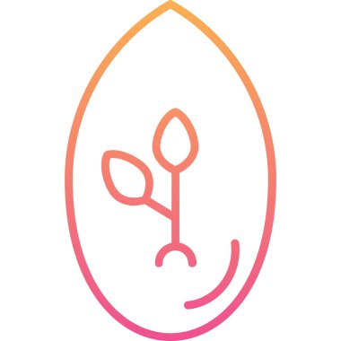 Yaprak. Web simgesi basit illüstrasyon