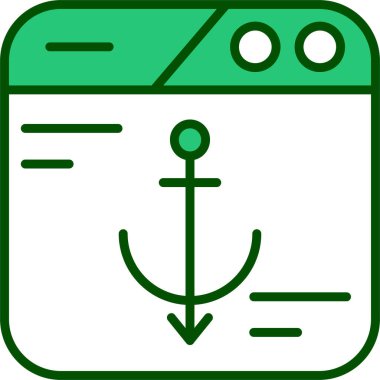 Gemi simgesinin vektör illüstrasyonu