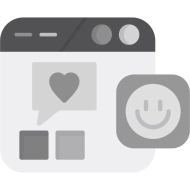 Kalp vektörü simgesi ile sohbet mesajı