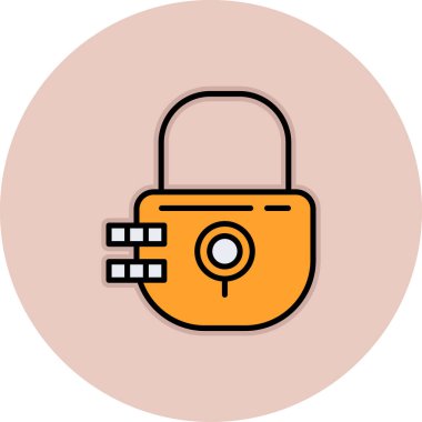 Modern b 'nin vektör illüstrasyonu simge kilidinden yoksun